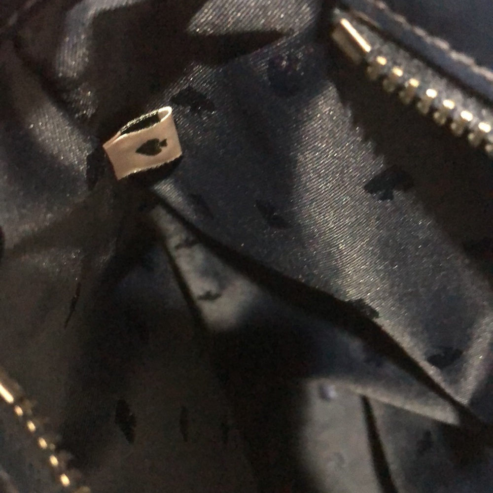 Kate Spade Navy Blue Leather Tote EUC - Picture 13 of 13